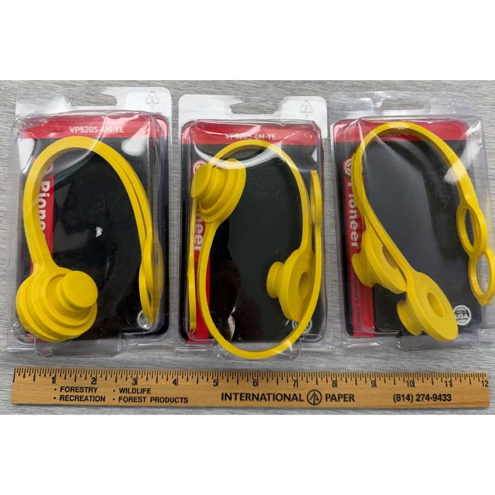 Pioneer VP5205-4M-YE Yellow Dust Plug for 1/2 Inch Coupler 3 Packs 6 Plugs Total